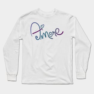 amore lettering design Long Sleeve T-Shirt
